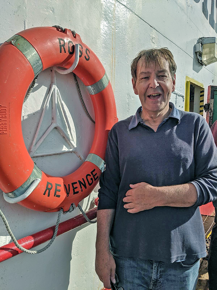 David Way visiting the Radio Caroline on the Ross's Revenge David Way visiting the Radio Caroline on the Ross's Revenge