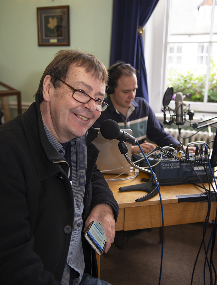 David Way at the Classic Car Show 2017 with Marcus Durham operating the desk David Way at the Classic Car Show 2017 with Marcus Durham operating the desk