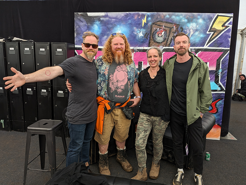 Julie and Stewart interviewing Karnivool at Download Festival 2024 Julie and Stewart interviewing Karnivool at Download Festival 2024