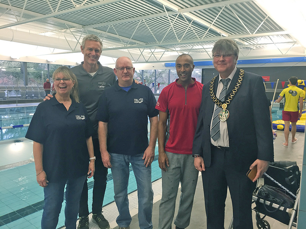 The team with Colin Jackson at the official opening of the new Alton Sports Centre in January 2020 The team with Colin Jackson at the official opening of the new Alton Sports Centre in January 2020