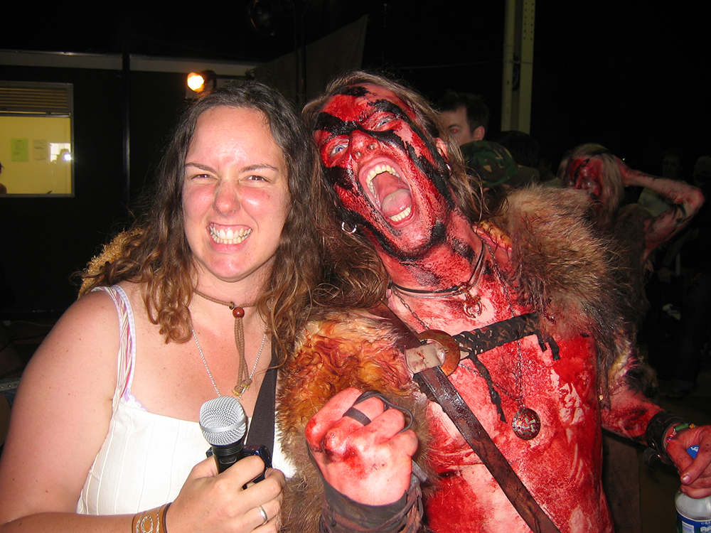 Julie Cottrell with Turisas at Download Festival 2007 Julie Cottrell with Turisas at Download Festival 2007