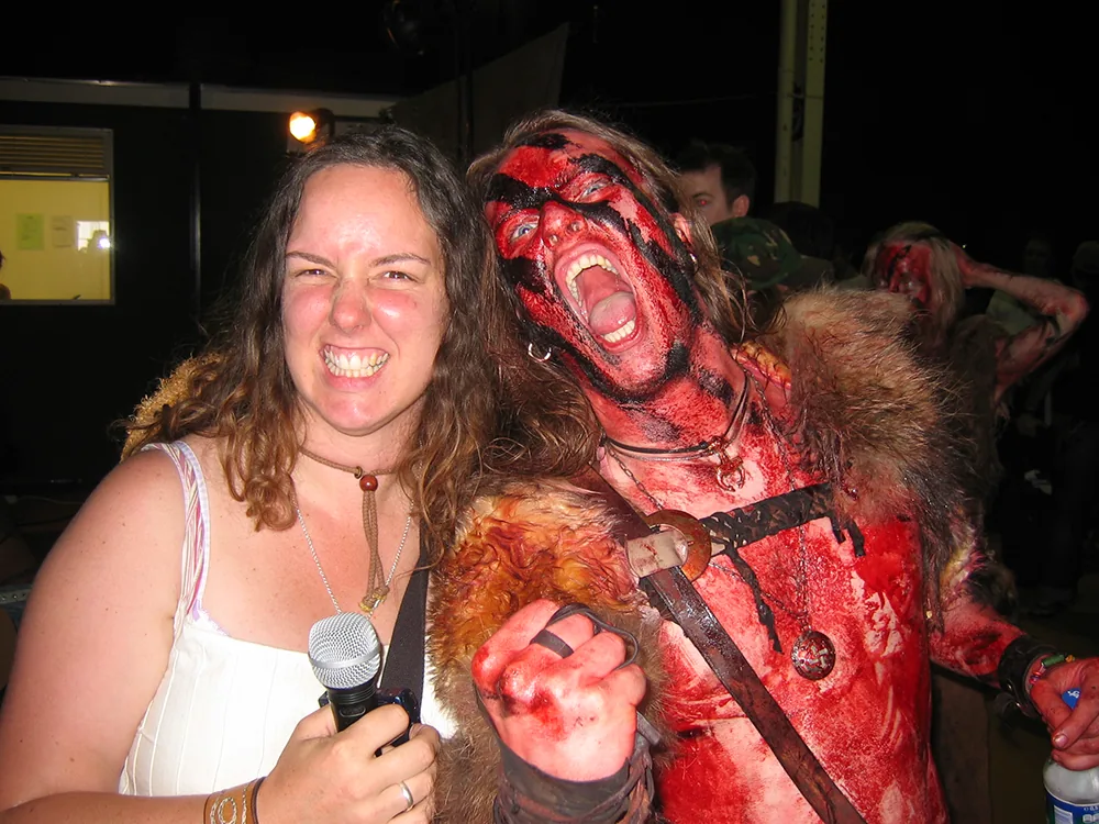 Julie Cottrell with Turisas at Download Festival 2007 Julie Cottrell with Turisas at Download Festival 2007