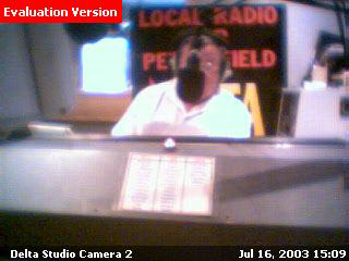 Tony Brandon on Delta FM in Haslemere July 2003 Tony Brandon on Delta FM in Haslemere July 2003