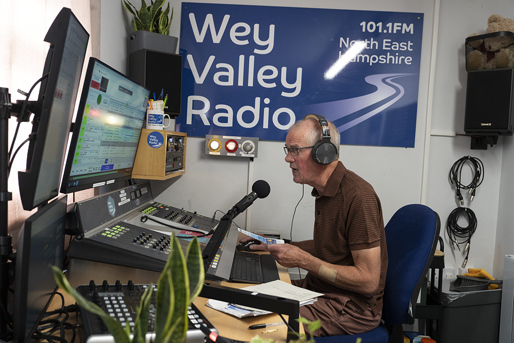 David Blower in the studio at the Alton Assembly Rooms David Blower in the studio at the Alton Assembly Rooms