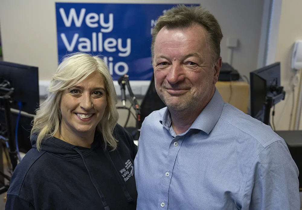 Mel Montagnon with Ian Squires from Keith Gotts and The Workshop in the Wey Valley Radio studio for the Alton Classic Car Show 2026 Mel Montagnon with Ian Squires from Keith Gotts and The Workshop in the Wey Valley Radio studio for the Alton Classic Car Show 2026