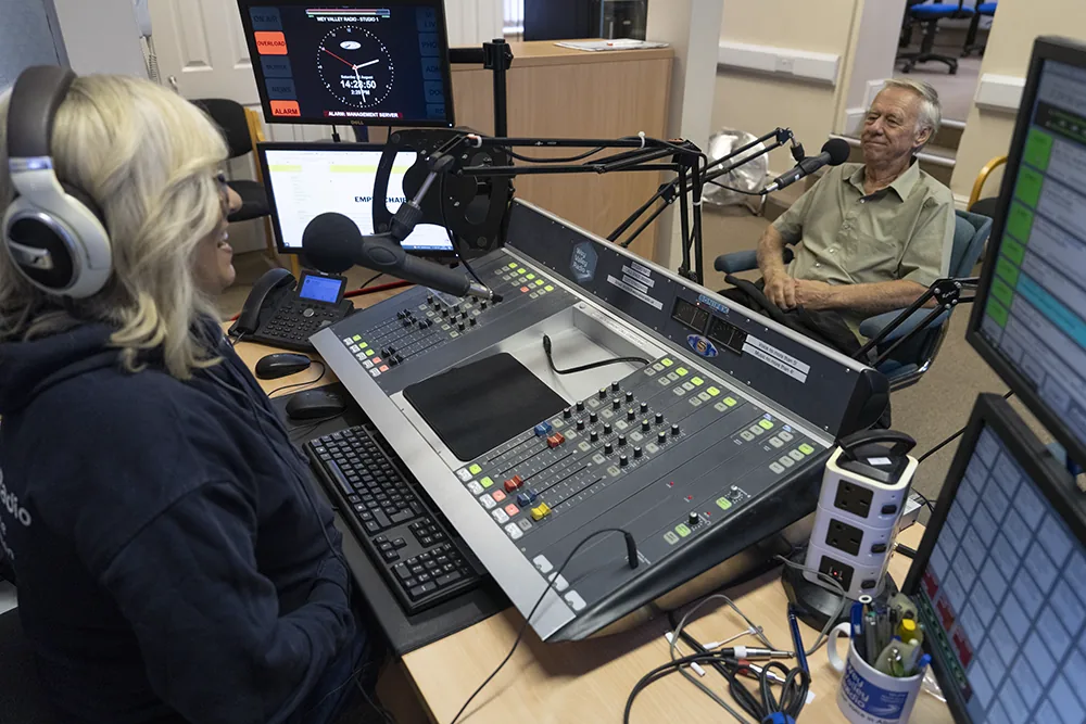 Mel Montagnon interviewing car owner Roger at the Alton Classic Car Show 2026 Mel Montagnon interviewing car owner Roger at the Alton Classic Car Show 2026