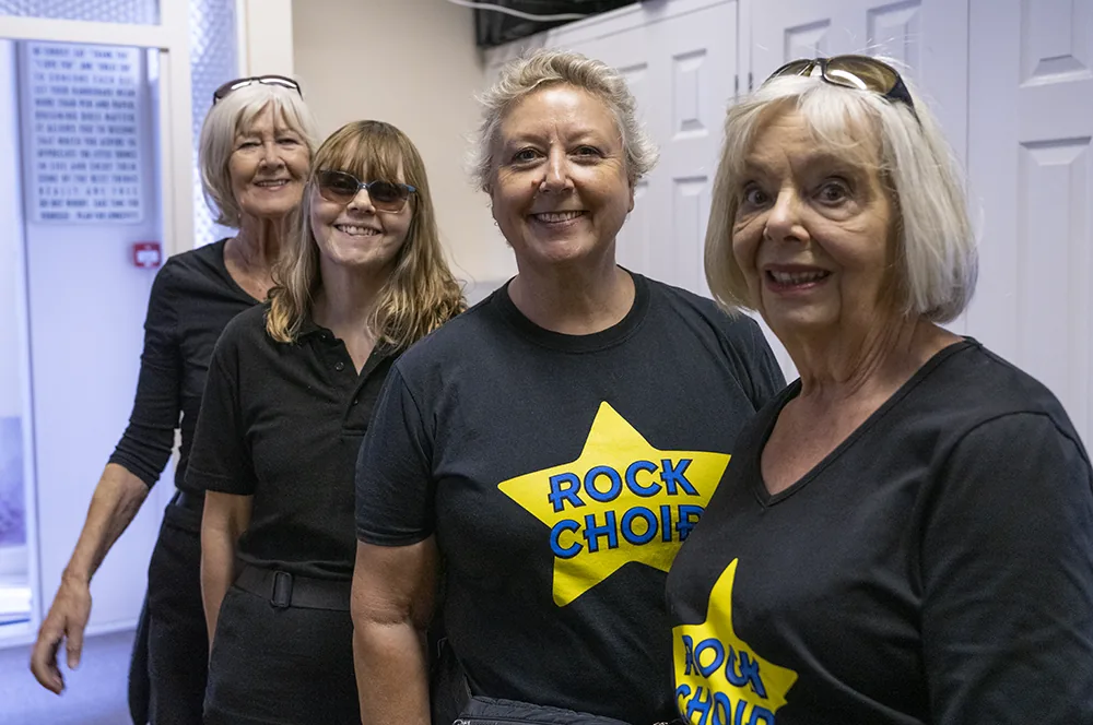 The Alton Rock Choir in the Wey Valley Radio studio Alton Classic Car Show 2026 The Alton Rock Choir in the Wey Valley Radio studio Alton Classic Car Show 2026