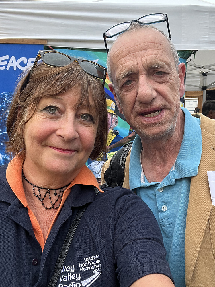 Bev and legendary comedian Arthur Smith at Weyfest 2023