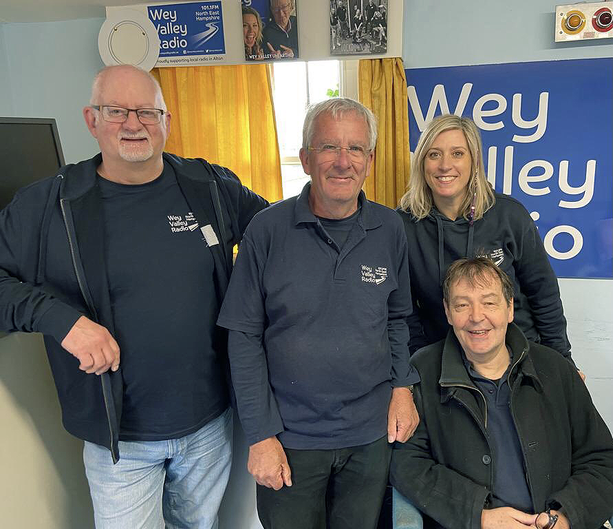 Chris Stone Brian Player Mel Montagnon and David Way at the studio in the Alton Assembly Rooms