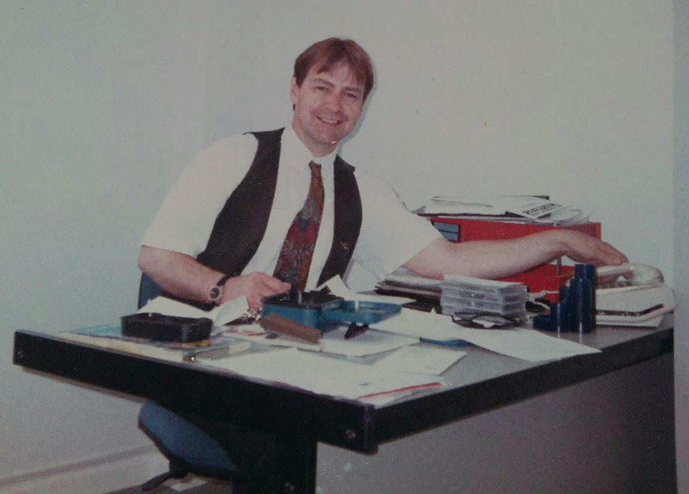 David Way in the offices at Prospect Place in 1992