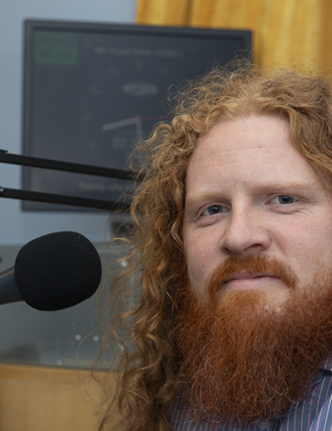 Stewart Ireland at the studio in Alton Assembly Rooms in 2017