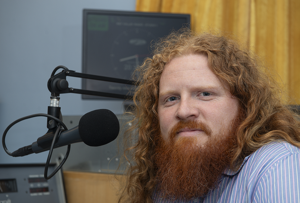 Stewart Ireland at the studio in Alton Assembly Rooms in 2017