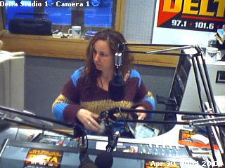Julie Cottrell in the studio at Delta Radio in Haslemere