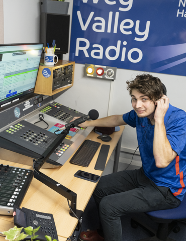 Kurt Hill in the studio at the Alton Assembly Rooms