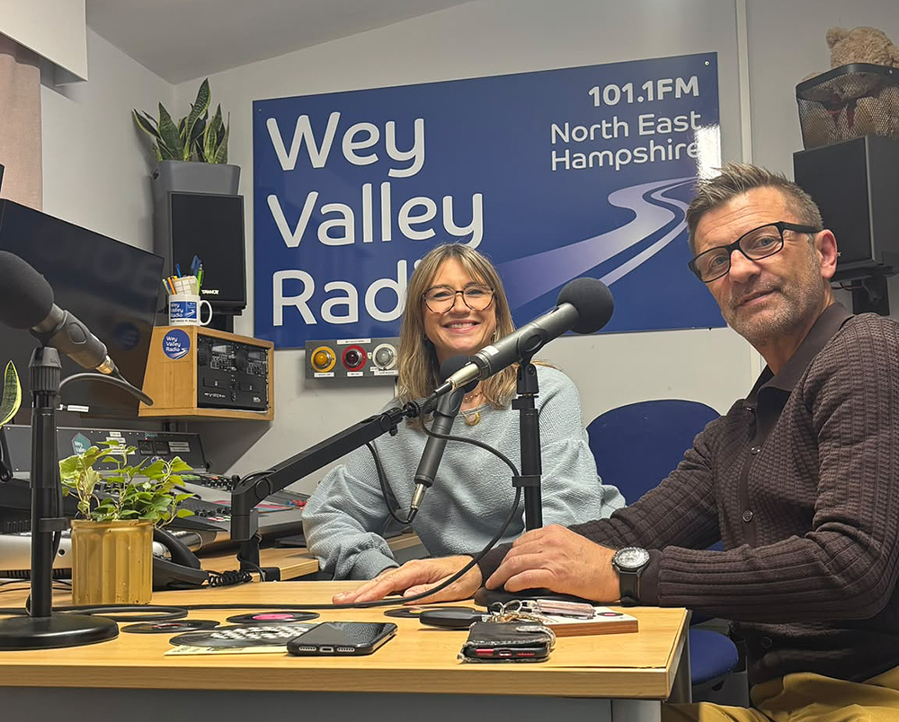 Pippa Head and James Brooker in the studio at the Alton Assembly Rooms
