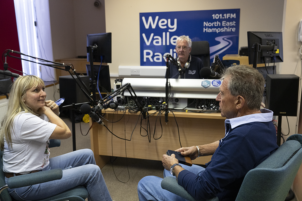 Brian Player and guests in the studio at the Alton Classic Car Show 2026