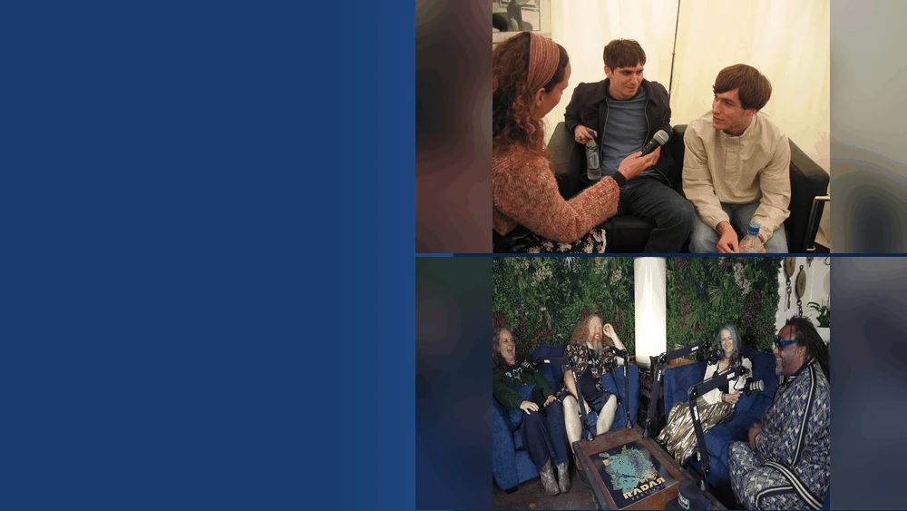 Wey Valley Radio interviewing The Coral at Reading Festival and Skindred at Radar Festival
