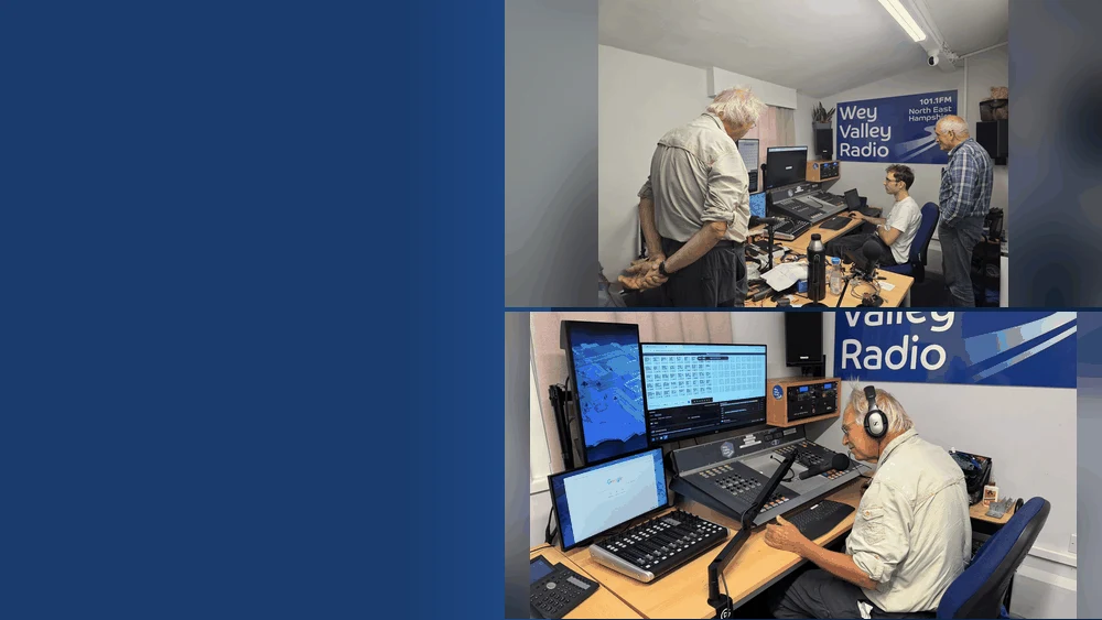 Wey Valley Radio engineers building the new studio at the Alton Assembly Rooms